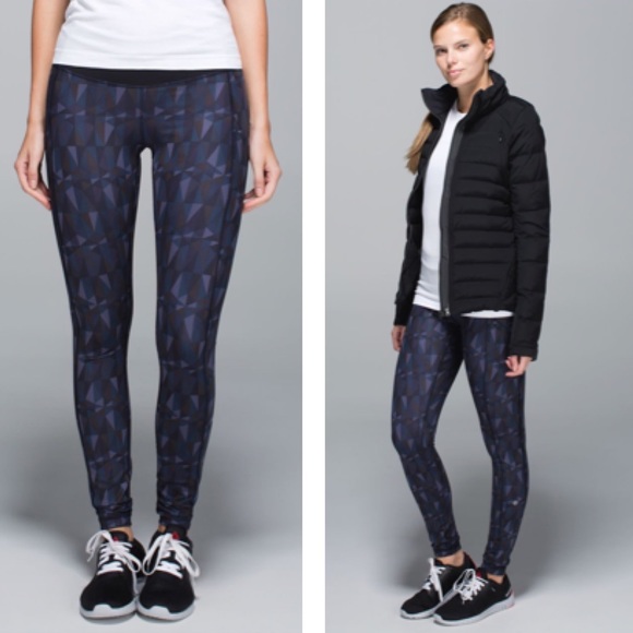 lululemon athletica Pants - LULULEMON Speed Tight II Stained Glass Love Nightfall Black